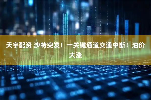 天宇配资 沙特突发!一关键通道交通中断!油价大涨